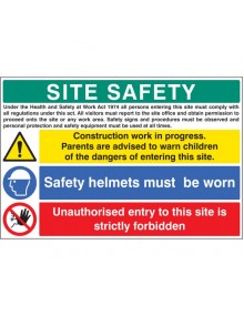 Site information sign rigid plastic version 3 Site Products